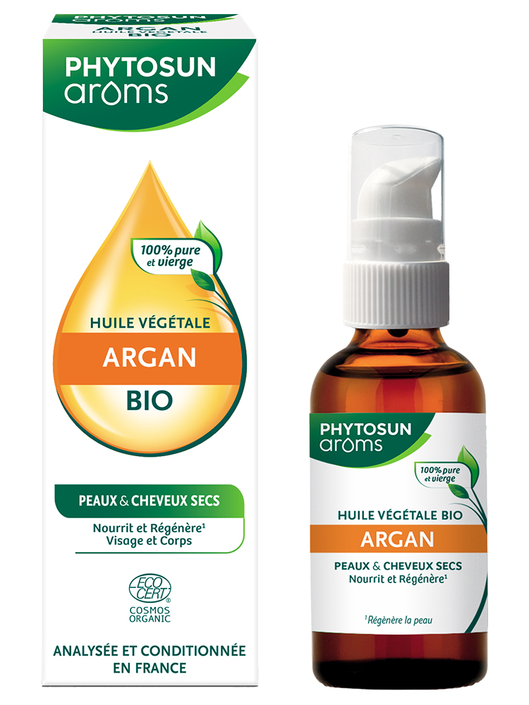 Phytosun Arôms Argan / Argania Spinosa Bio Flacon Pompe 50 ml Nouveau Packaging / Dispo 15/05/2021